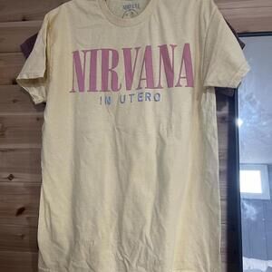 Yellow And Pink Nirvana T Shirt